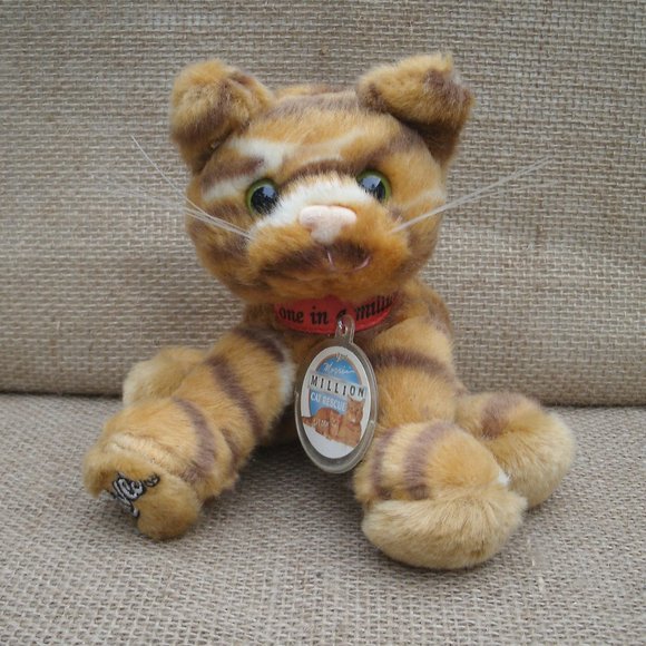 Vintage Orange Tabby Cat Stuffed Toy Morris' Million Cat Rescue 9 Lives - Picture 1 of 16